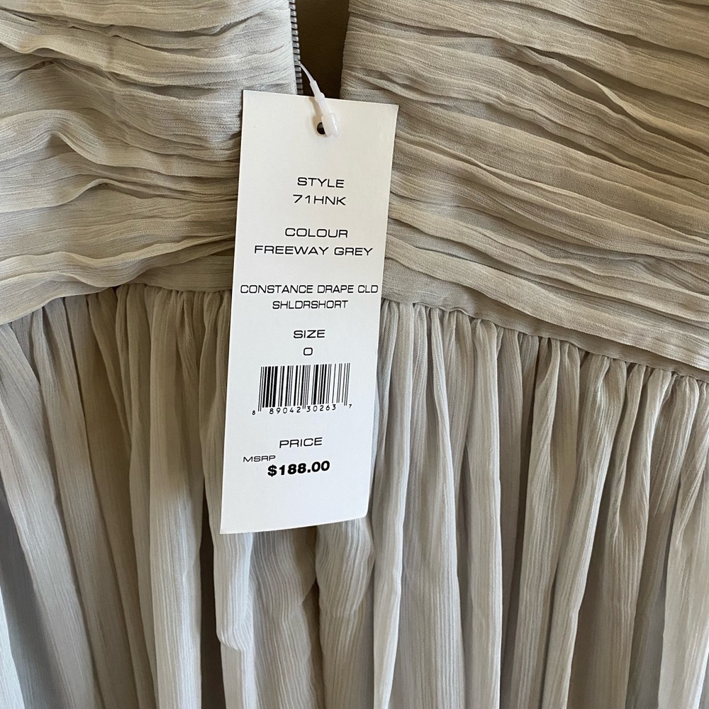 CONSTANCE DRAPED COLD SHOULDER DRESS - Picture 5 of 6